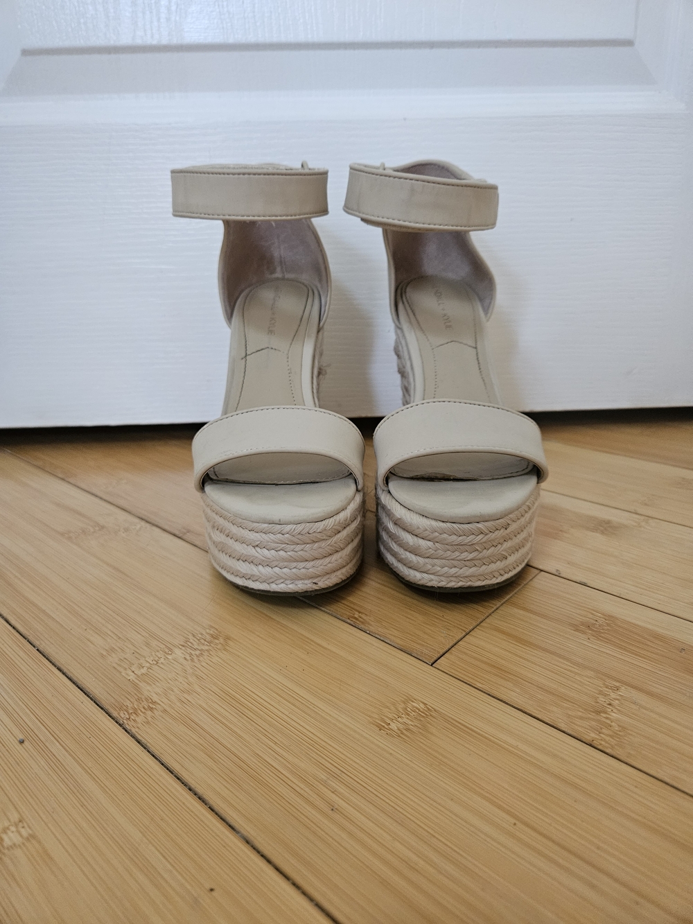 Kendall & Kylie Neutral Beige Platform Ankle-Strap Sandals